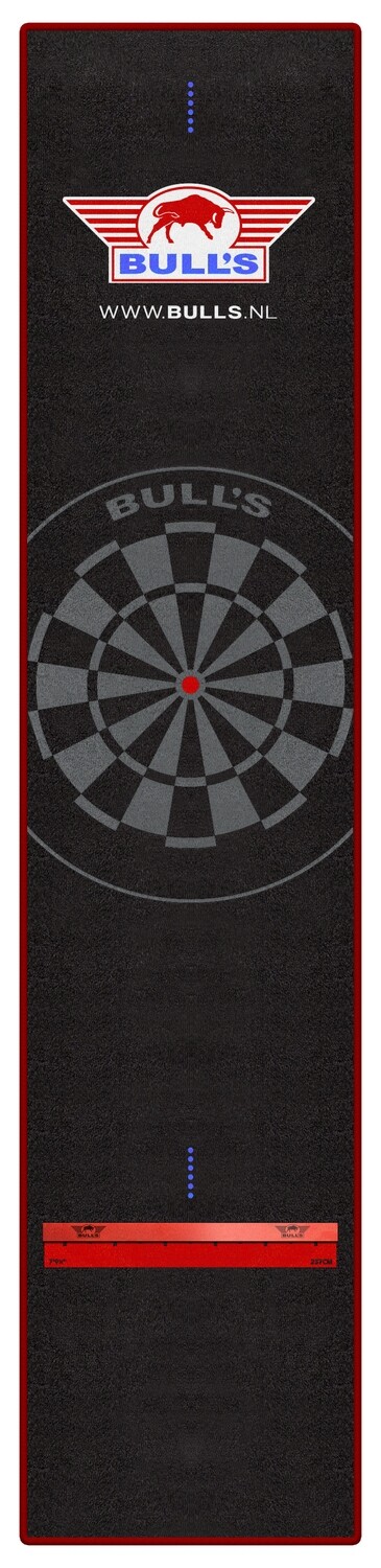 Bull's Carpet Dart mat 300x65 cm Black Red + Oche