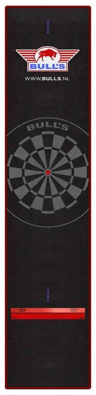Bull's Carpet Dart mat 300x65 cm Black Red + Oche