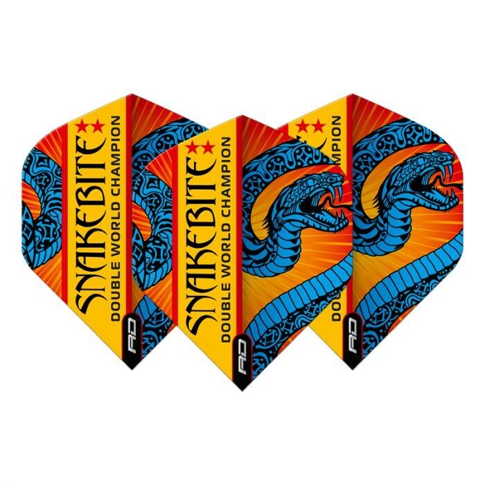 SNAKEBITE HARDCORE IONIC BLUE & ORANGE STANDARD DART FLIGHTS