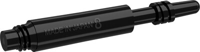 8 Flight Shaft Spin Black Short 19 mm