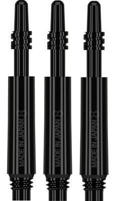 8 Flight Shaft Spin Black Short 19 mm