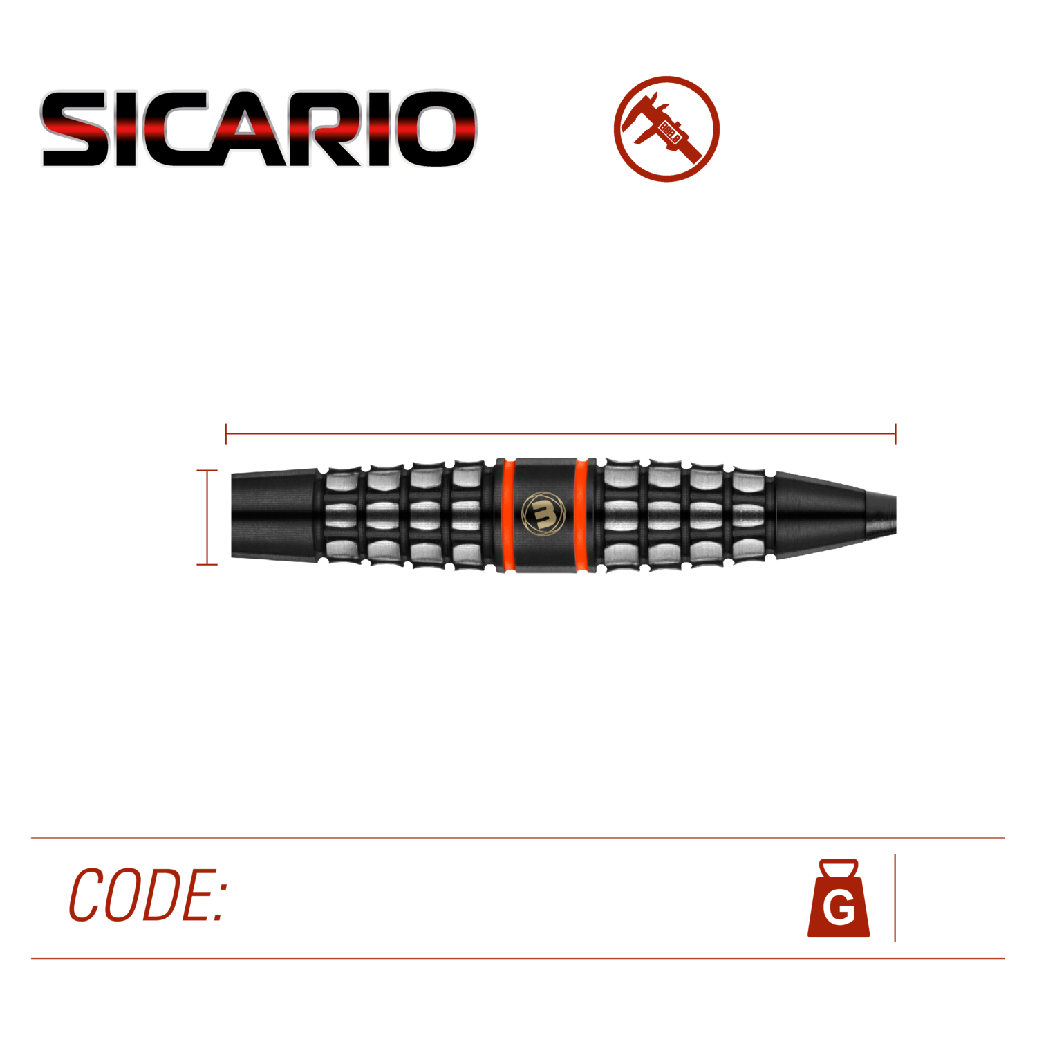 Winmau Sicario 22 gr 90% Tungsten