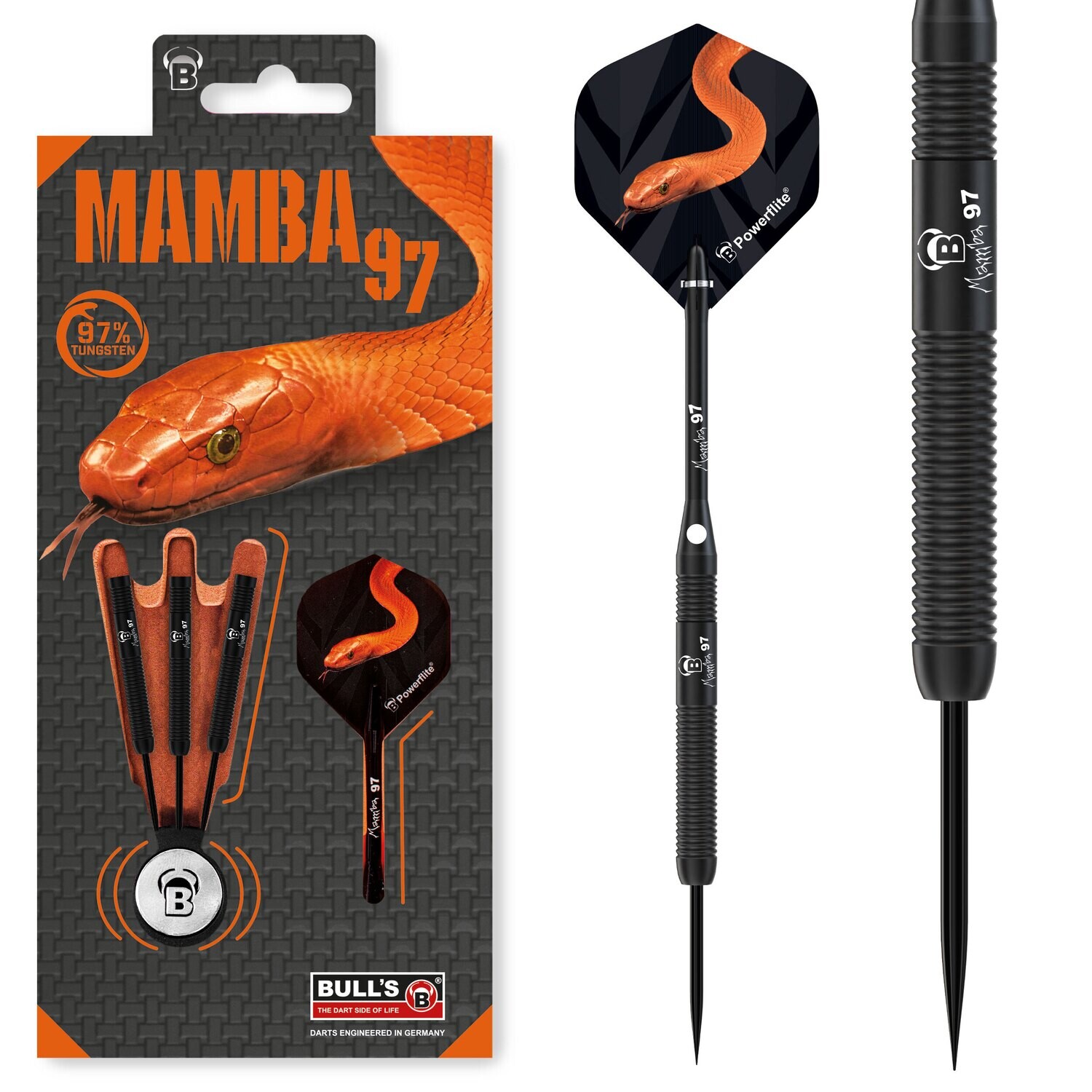 BULL&#39;S Mamba 97 M1 Steel Dart 21 gr