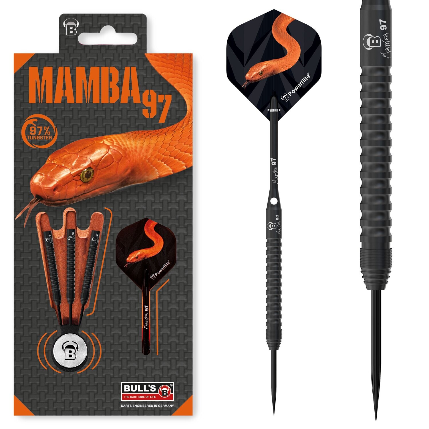 BULL&#39;S Mamba 97 M3 Steel Dart 27 gr