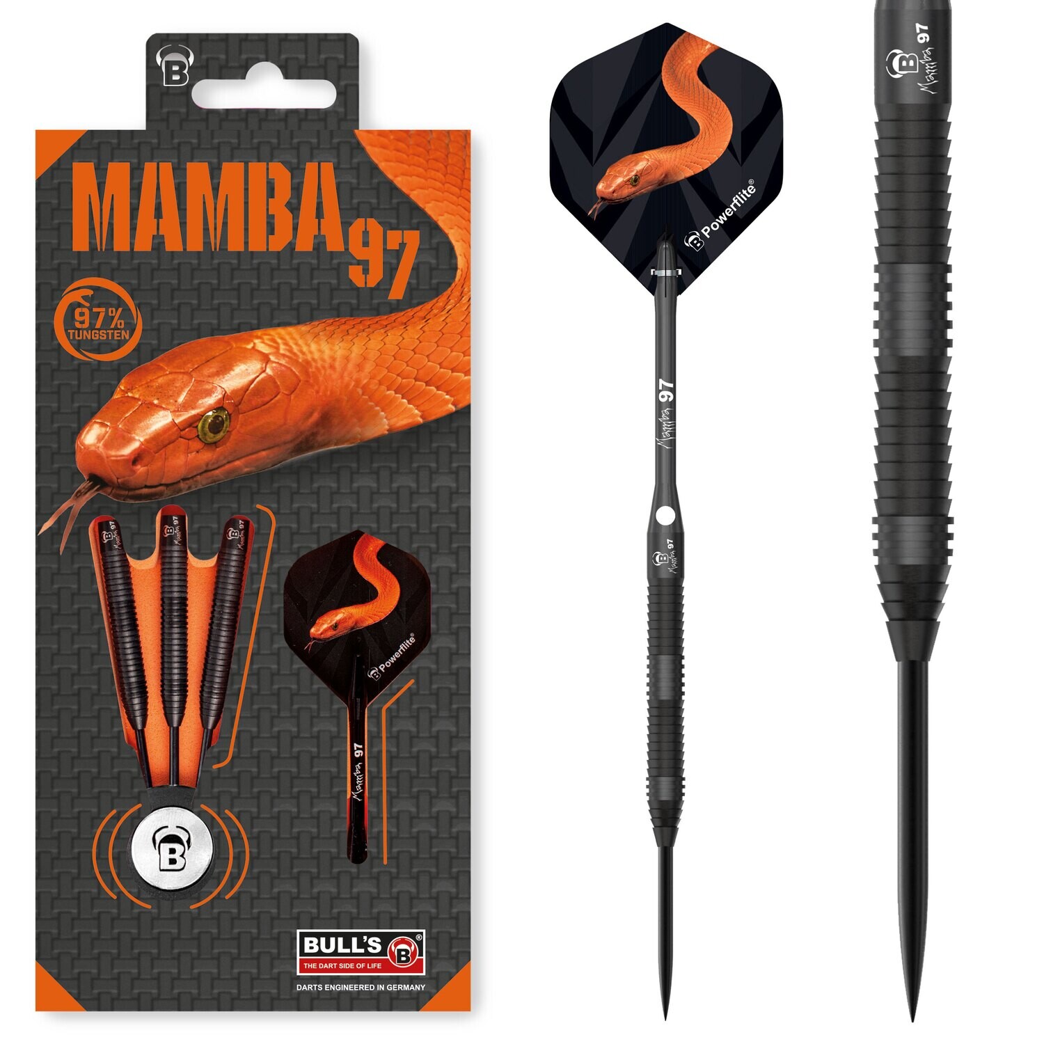 BULL&#39;S Mamba 97 M5 Steel Dart 24 gr