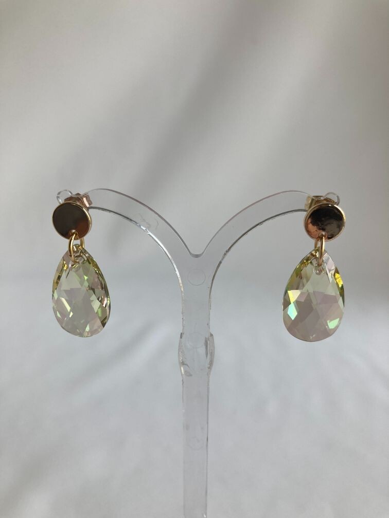 Oorring glasparel groen transparant