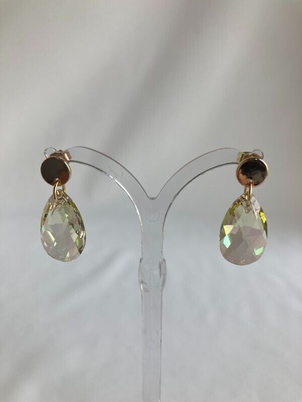 Oorring glasparel groen transparant