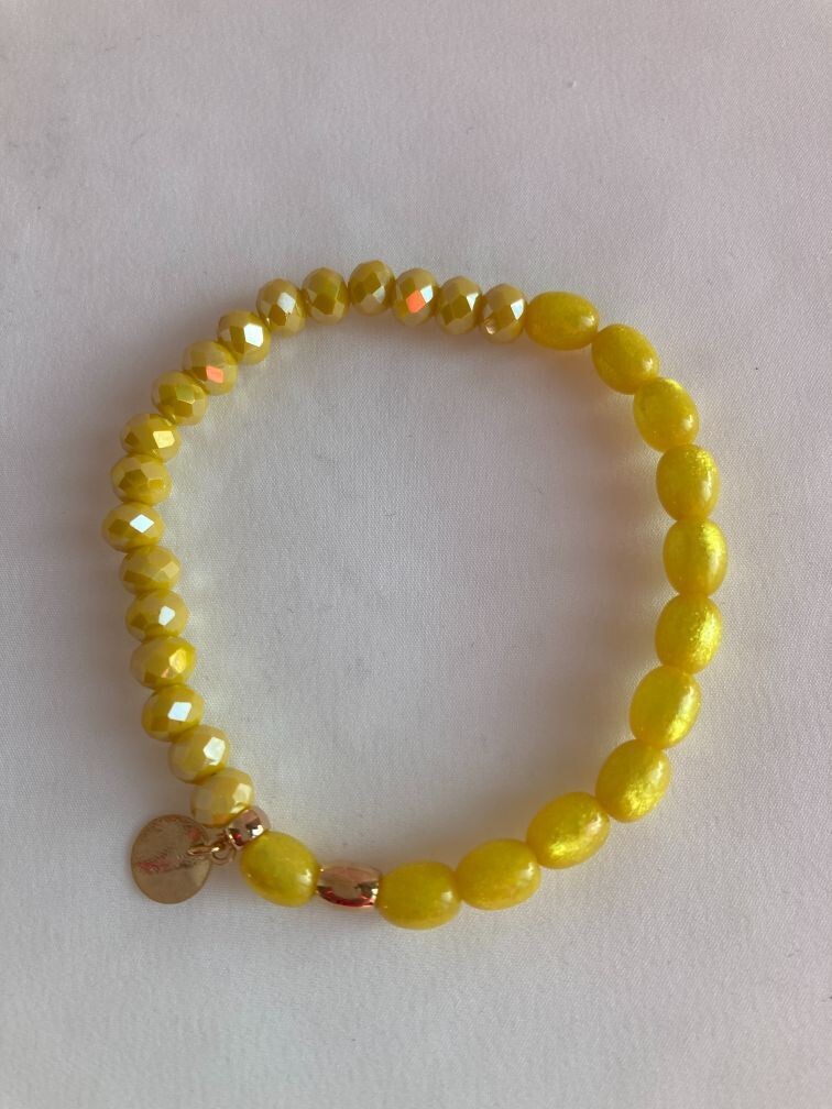 Armband gele kralen