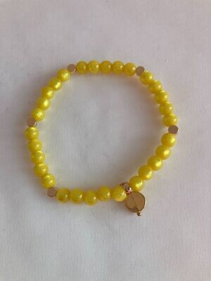 Armband gele kralen