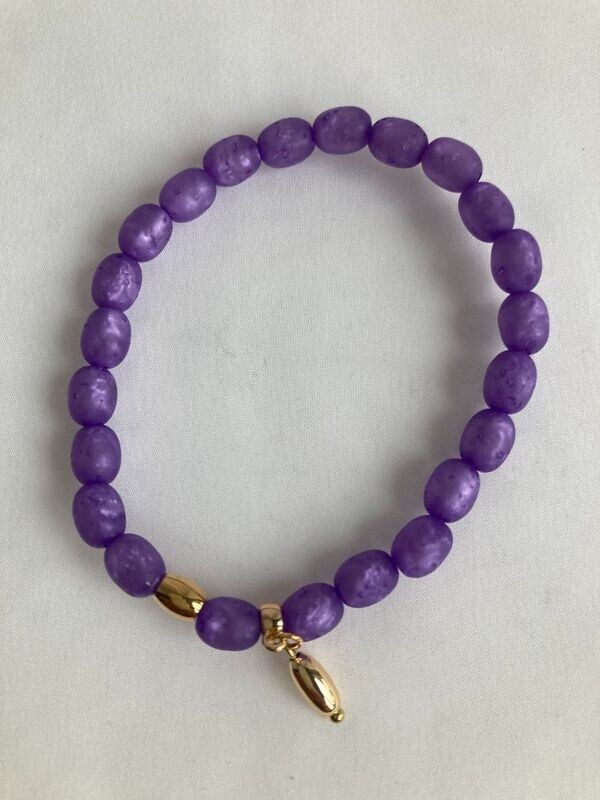 Armband paarse kralen