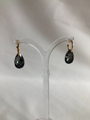 Oorring glasparel grijs transparant