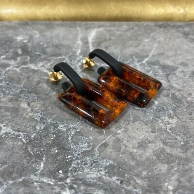 Oorring bruin/zwart