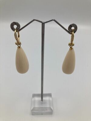 Oorring met steentjes, strikje, druppel
