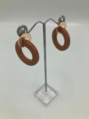 Oorring hoop cognac