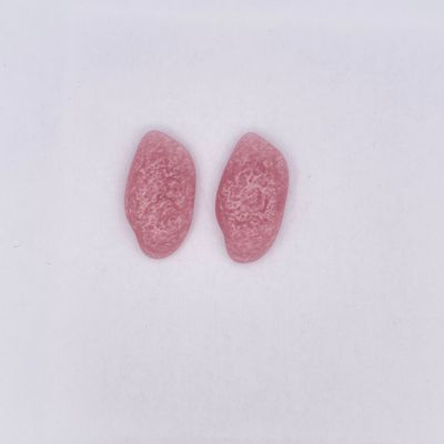 Oorring gespikkeld roze