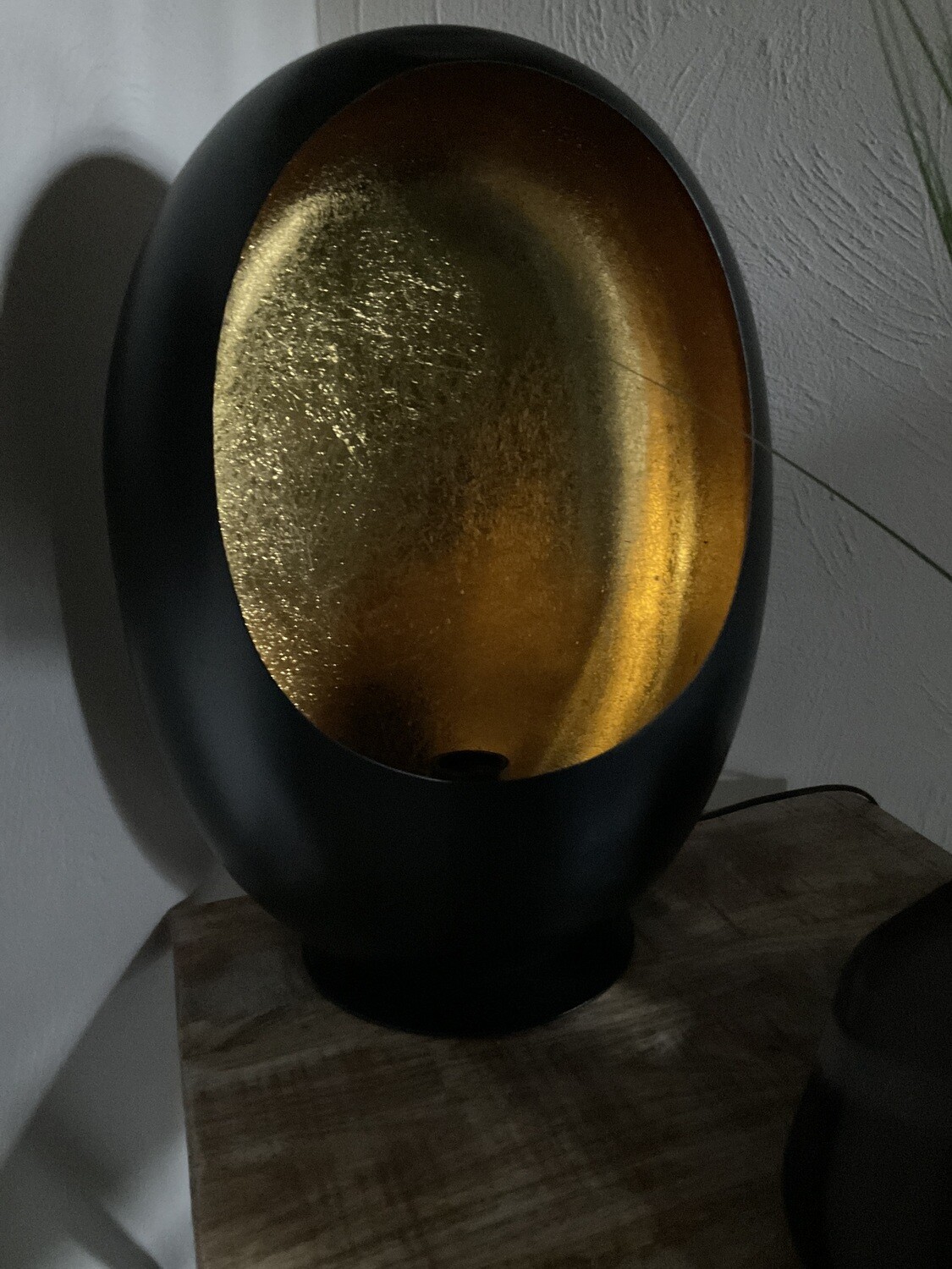 Lamp zwart /goud middelgroot -50%