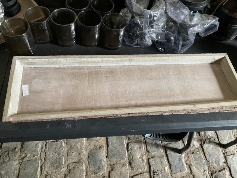 Lang houten dienblad