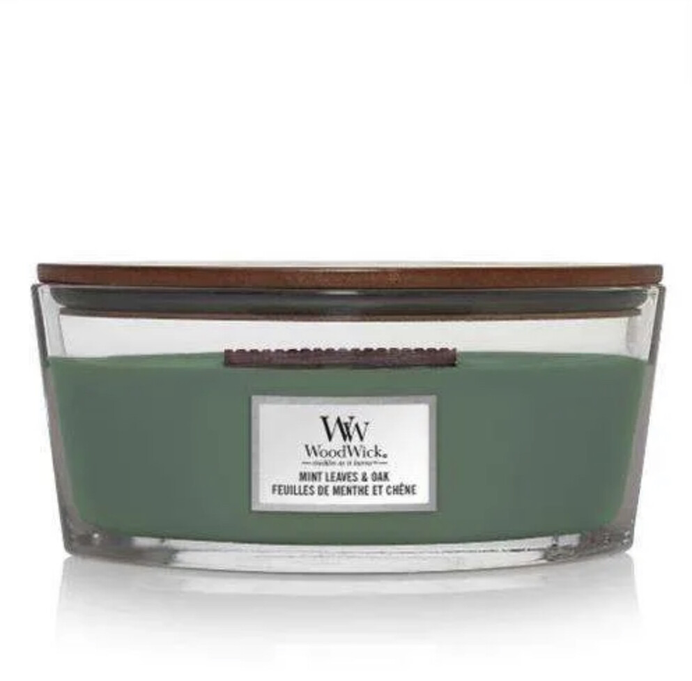 Woodwick Elipse Mint Leaves &amp; Oak