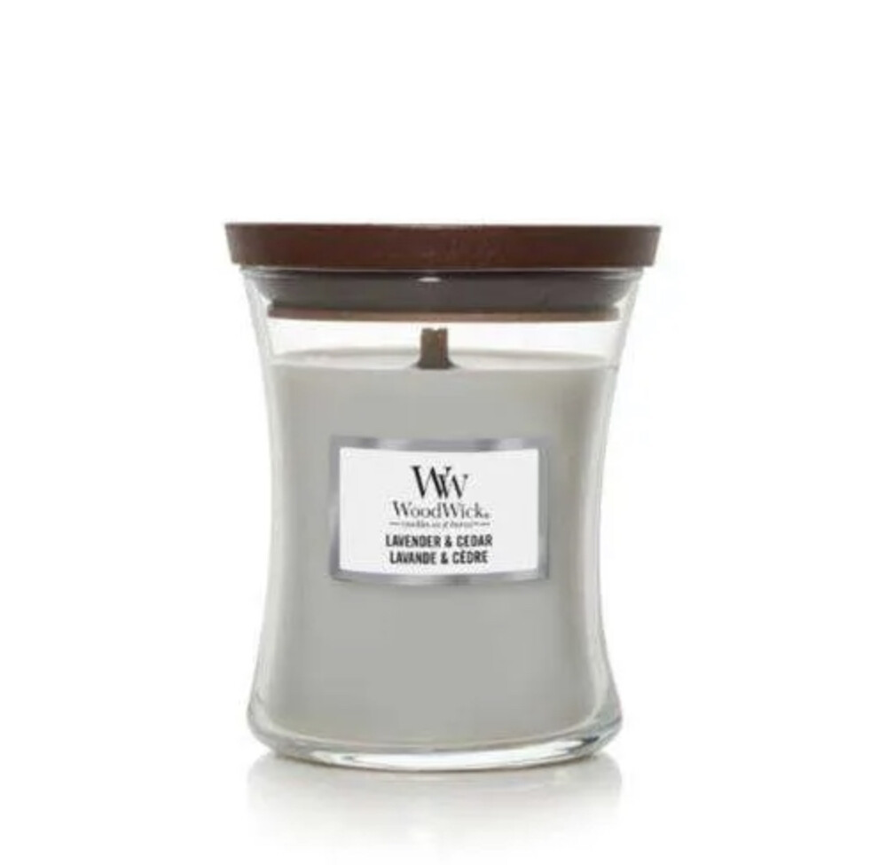 Woodwick Medium Lavender & Cedar