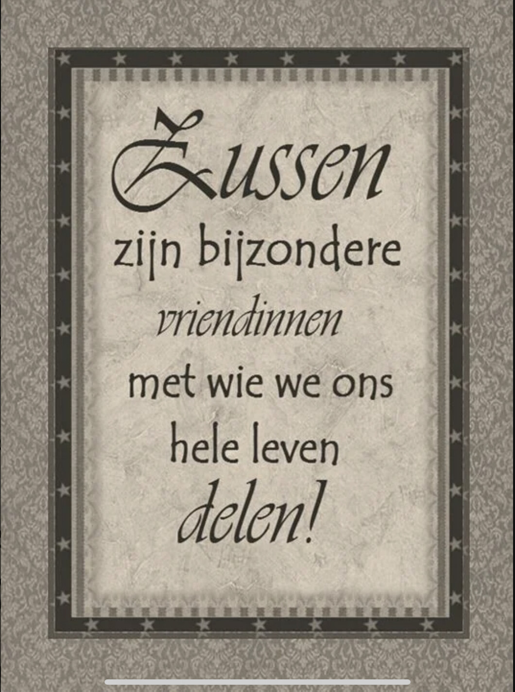 Tekstbordje Zussen