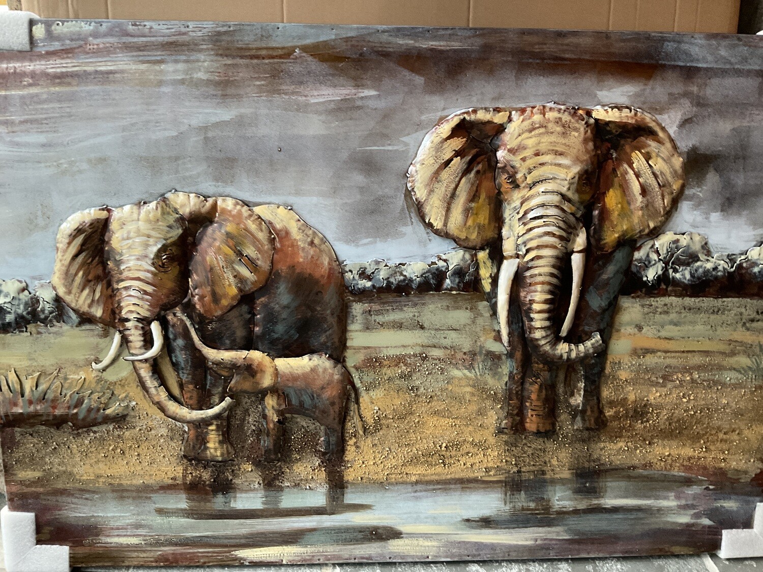 Ijzeren 3D Fotokader olifanten -20%