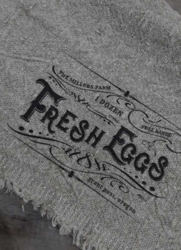 Shabby doek fresh eggs