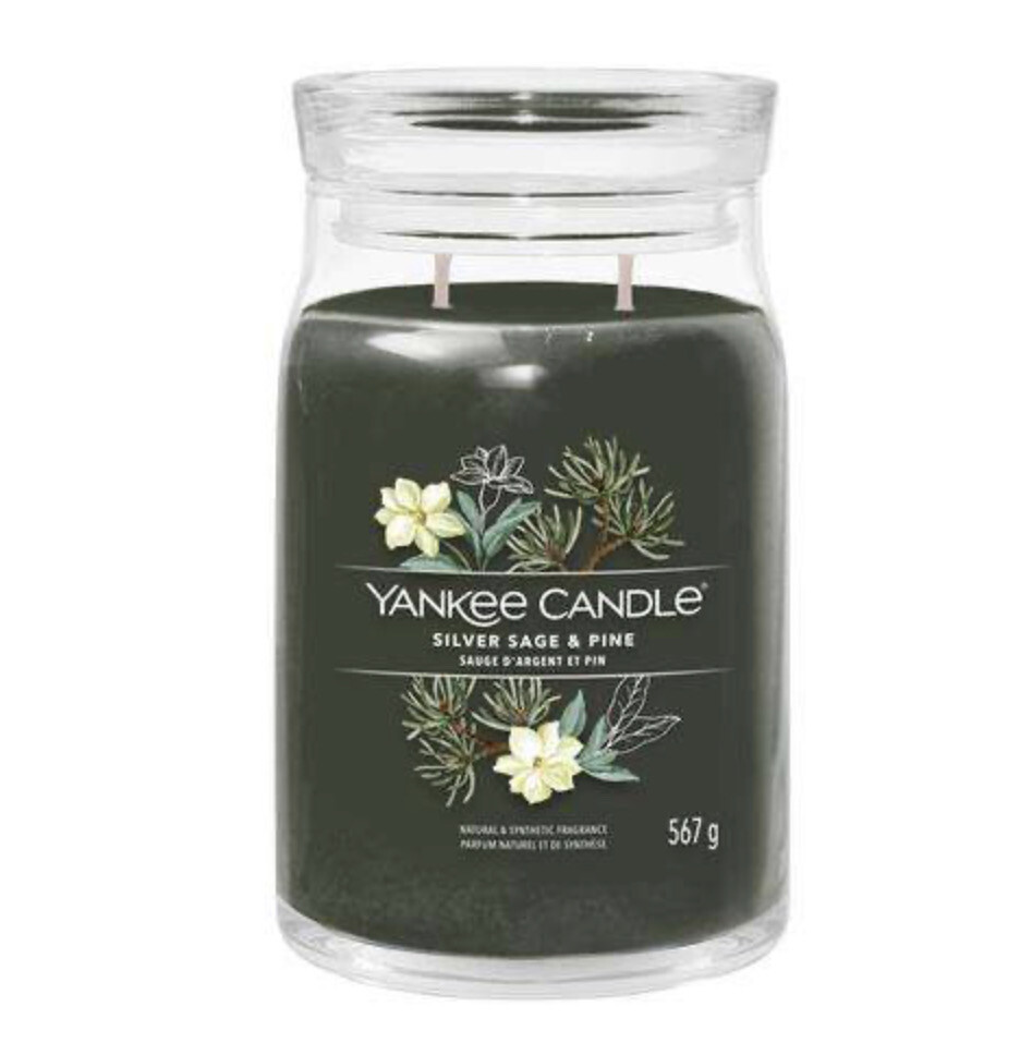 Yankee Candle Silver Sage &amp; Pine Large