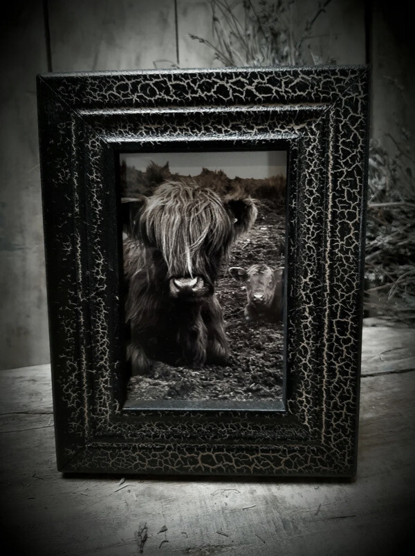 Fotokader zwart met beige large