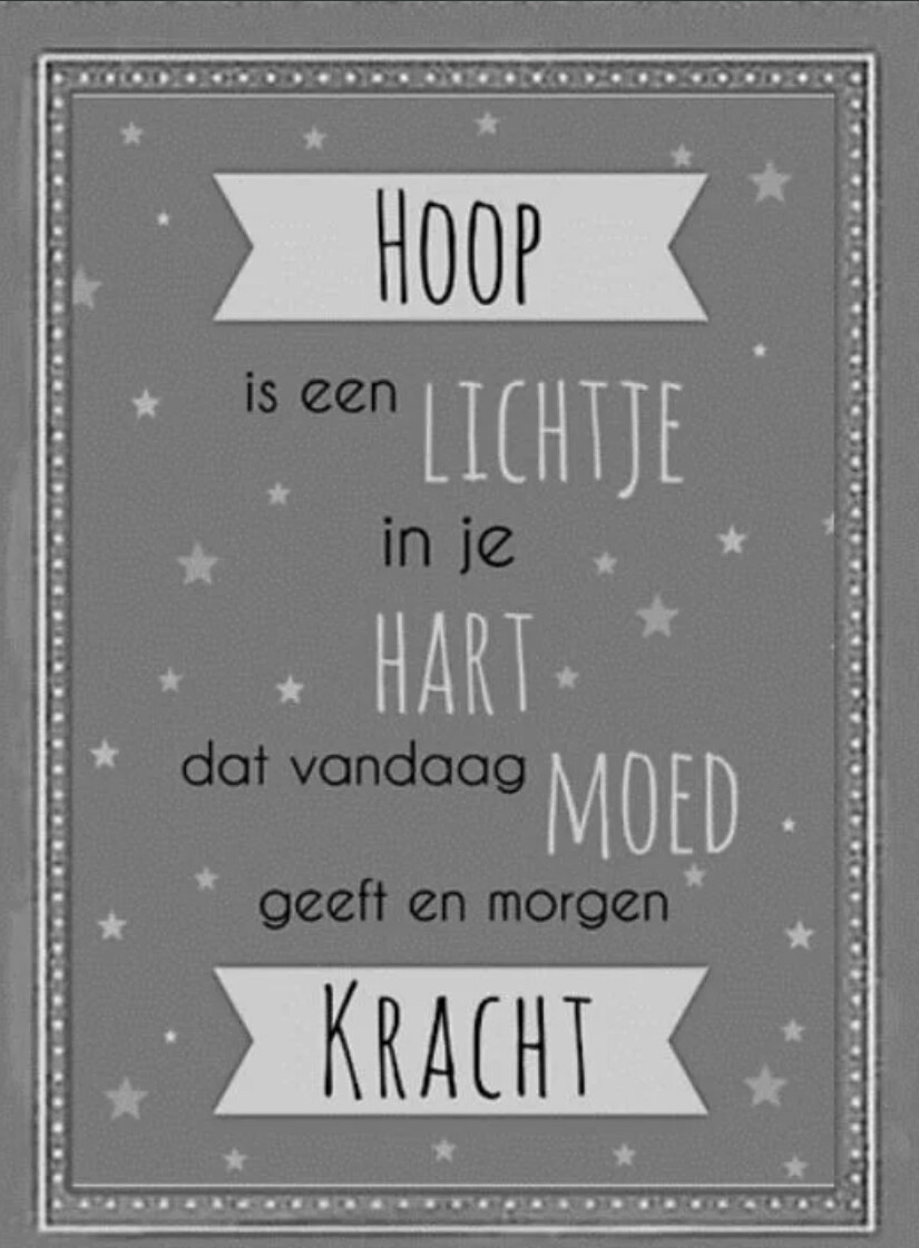 Tekstbordje hoop
