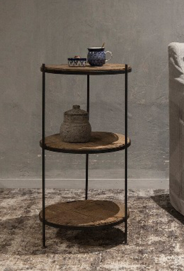 Rond bijzettafeltje 78x40x40 cm