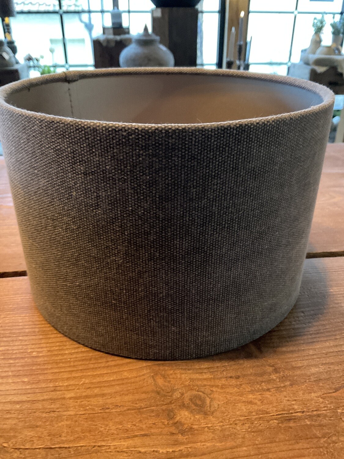 Kleine lampenkap donker grijs 20 cm doorsnee