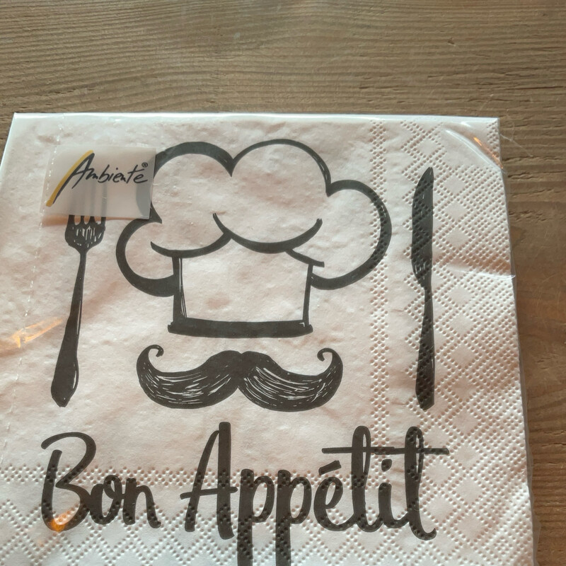 Servetten Bon Appetit (wit)