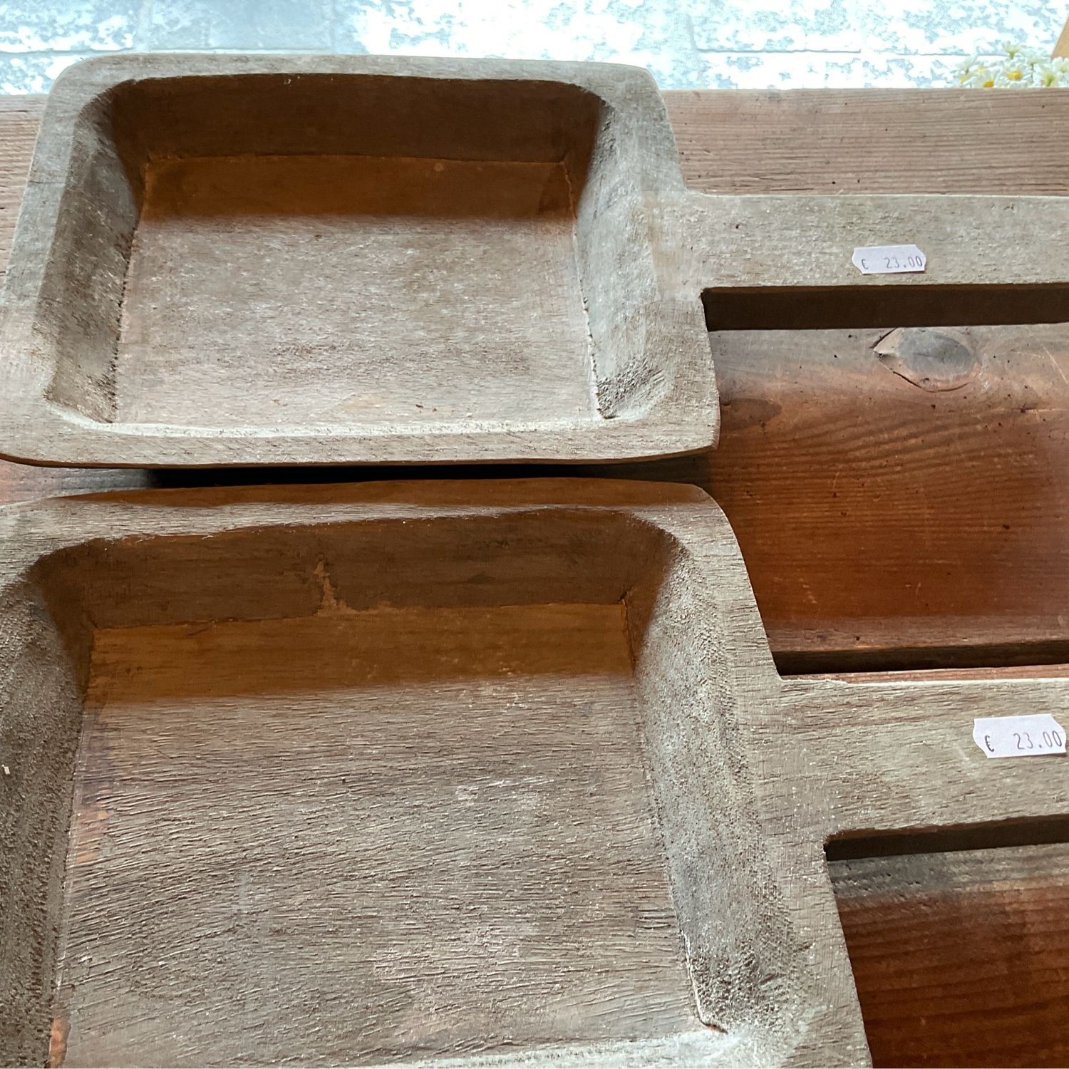 Vierkant Houten Dienblad Met Handvat 38x20cm