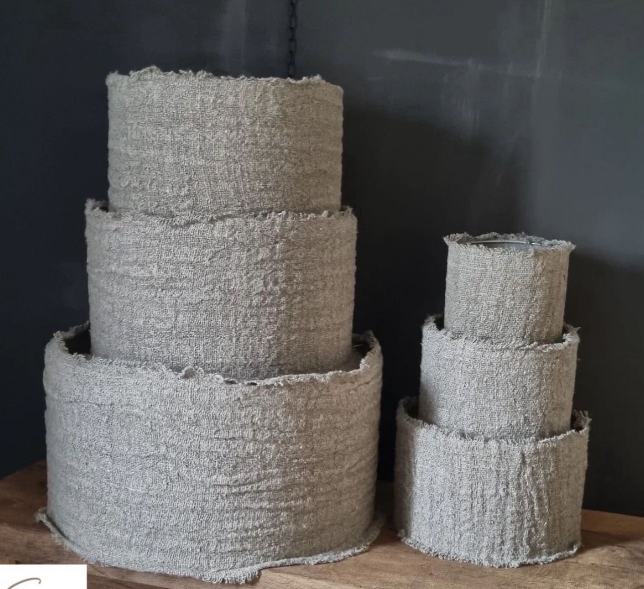 Linnen lampenkap  20cm