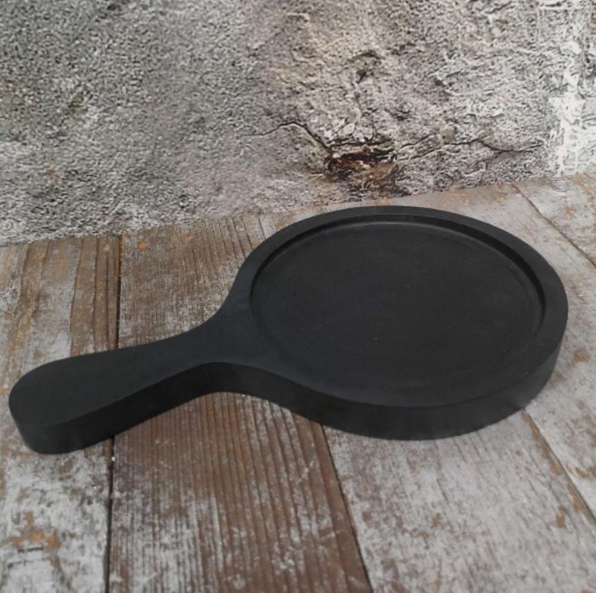 Houten dienblad met handvat zwart