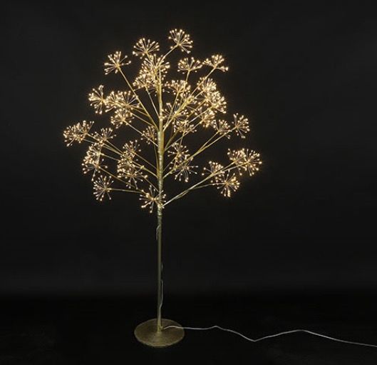Kerstboom met ledlampjes goud