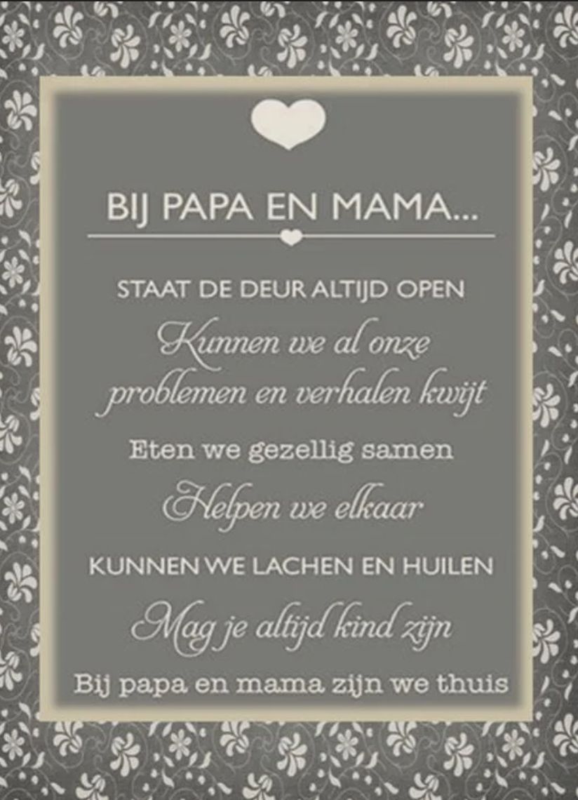Tekstbordje Bij mama &amp; papa