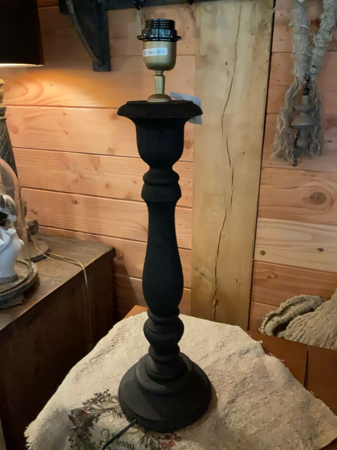 Lampenvoet zwart 60cm