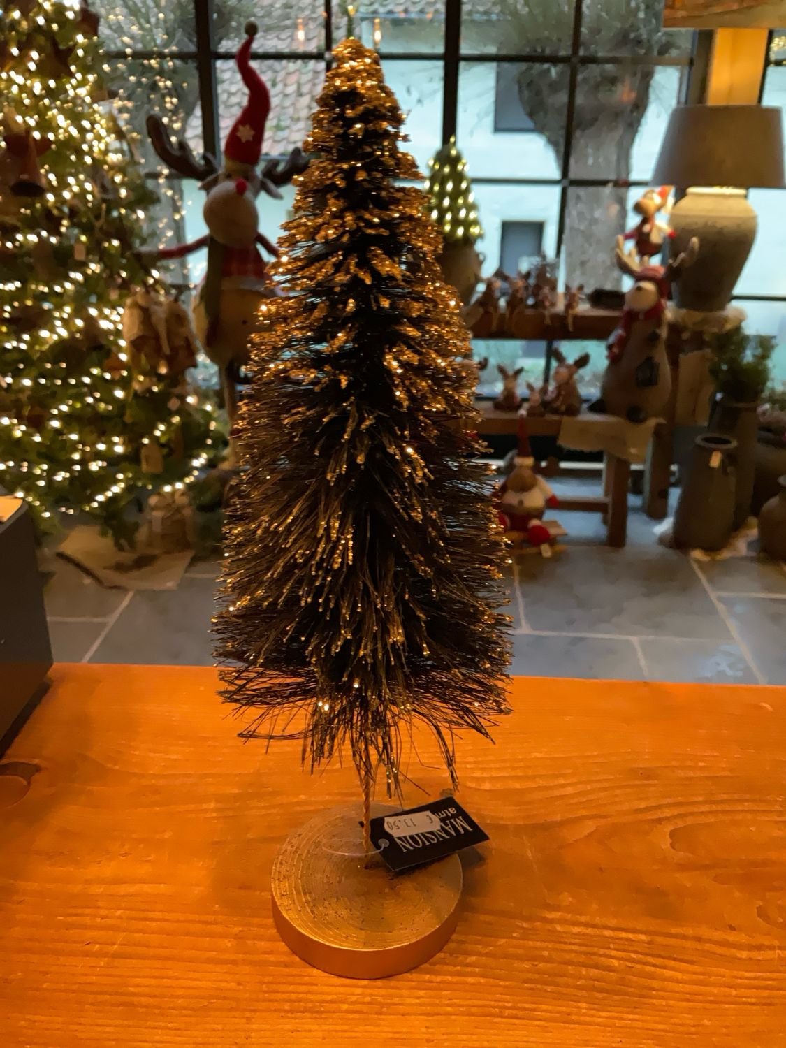 Kerstboom met glitters 32cm