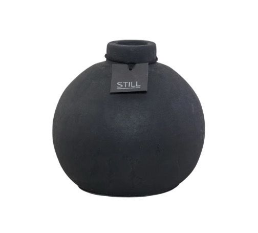 Still black bolle vaas Afmetingen Ca. 26 L x 26 B x 22 H cm
