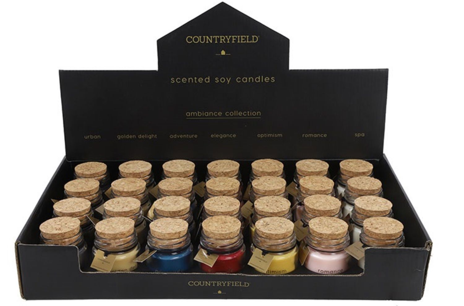 Assortiment geurkaarsjes countryfield per stuk