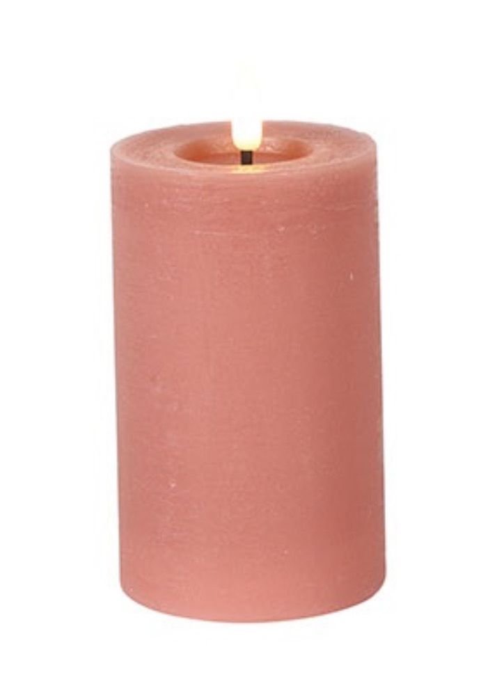 Roze Ledkaars met timer en afstandsbediening