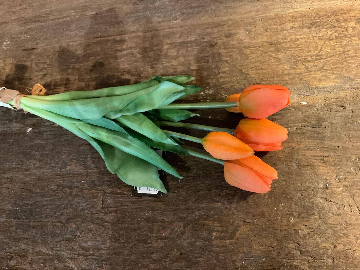 Boeket Tulpen oranje lange stelen (5)