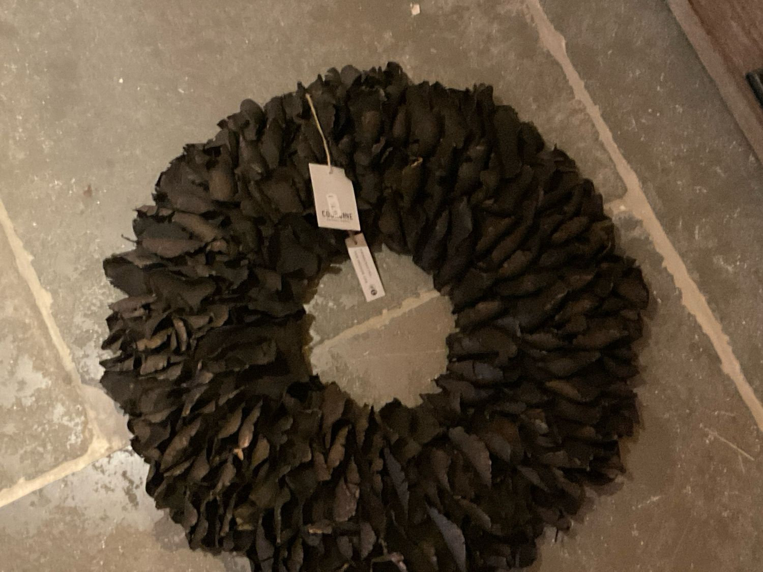 Krans palm petal wreath 55cm black