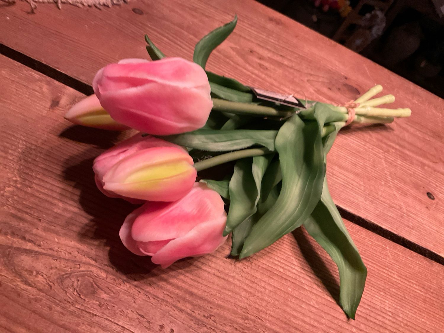 Boeket tulpen licht roze 30cm (5)