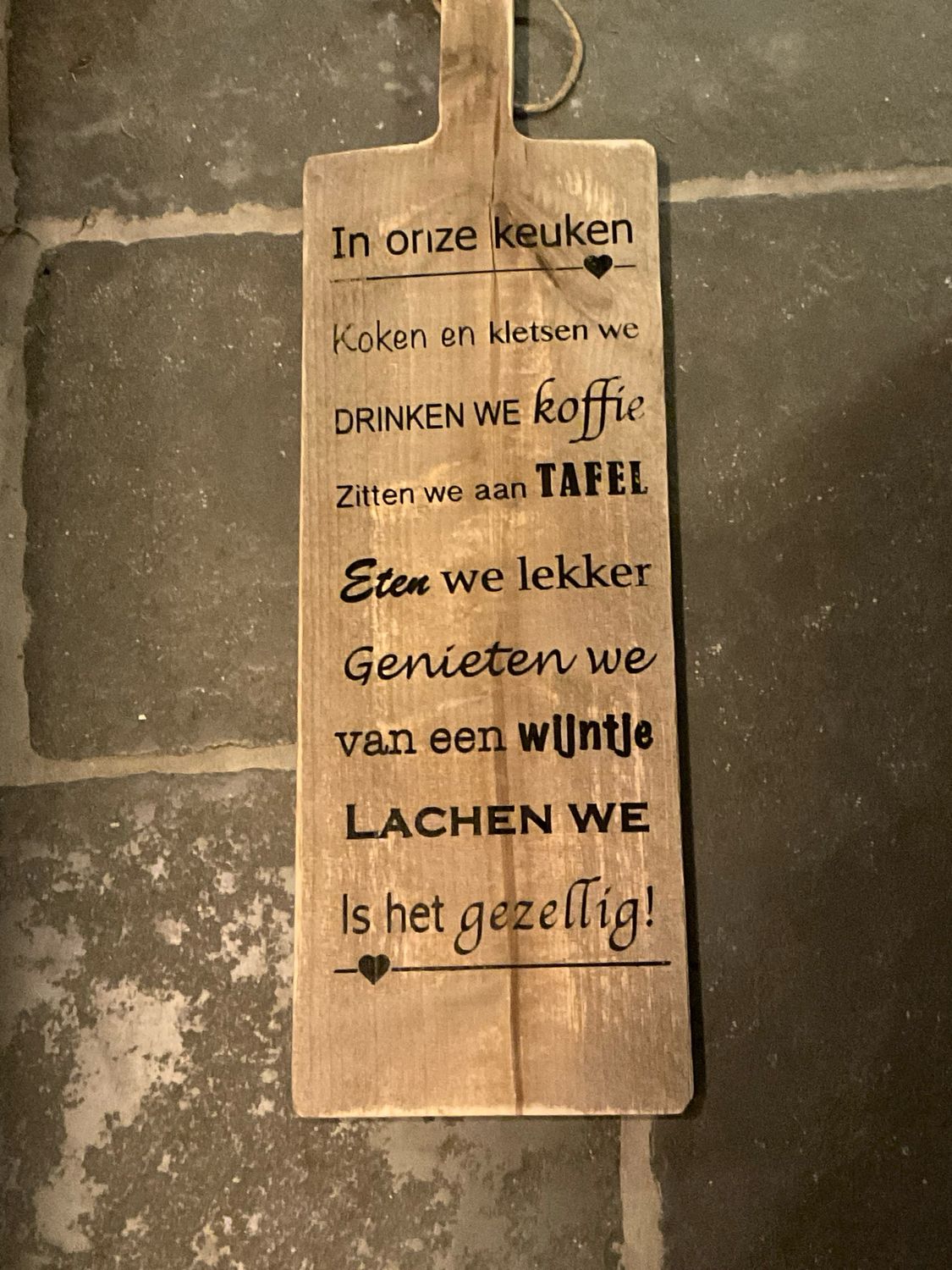 Tapasplank in onze keuken