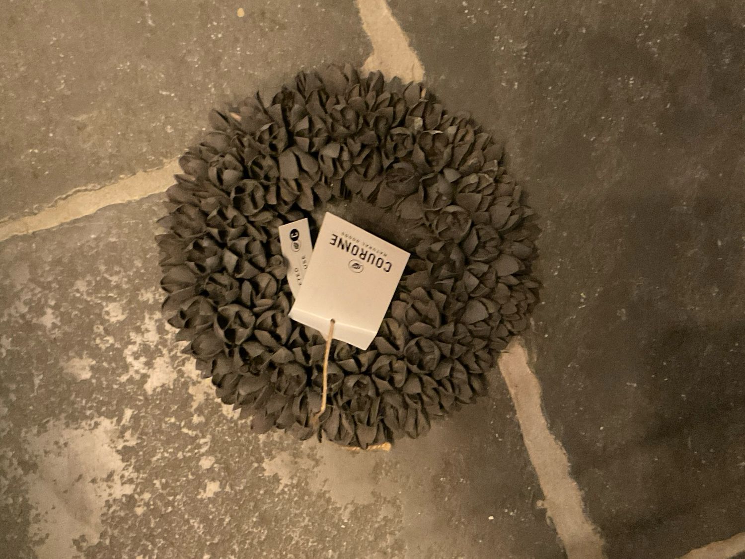Krans bakuli wreath 20cm grey