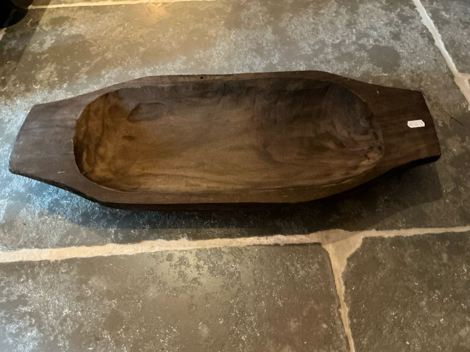 Ovalen houten schaal 62x25