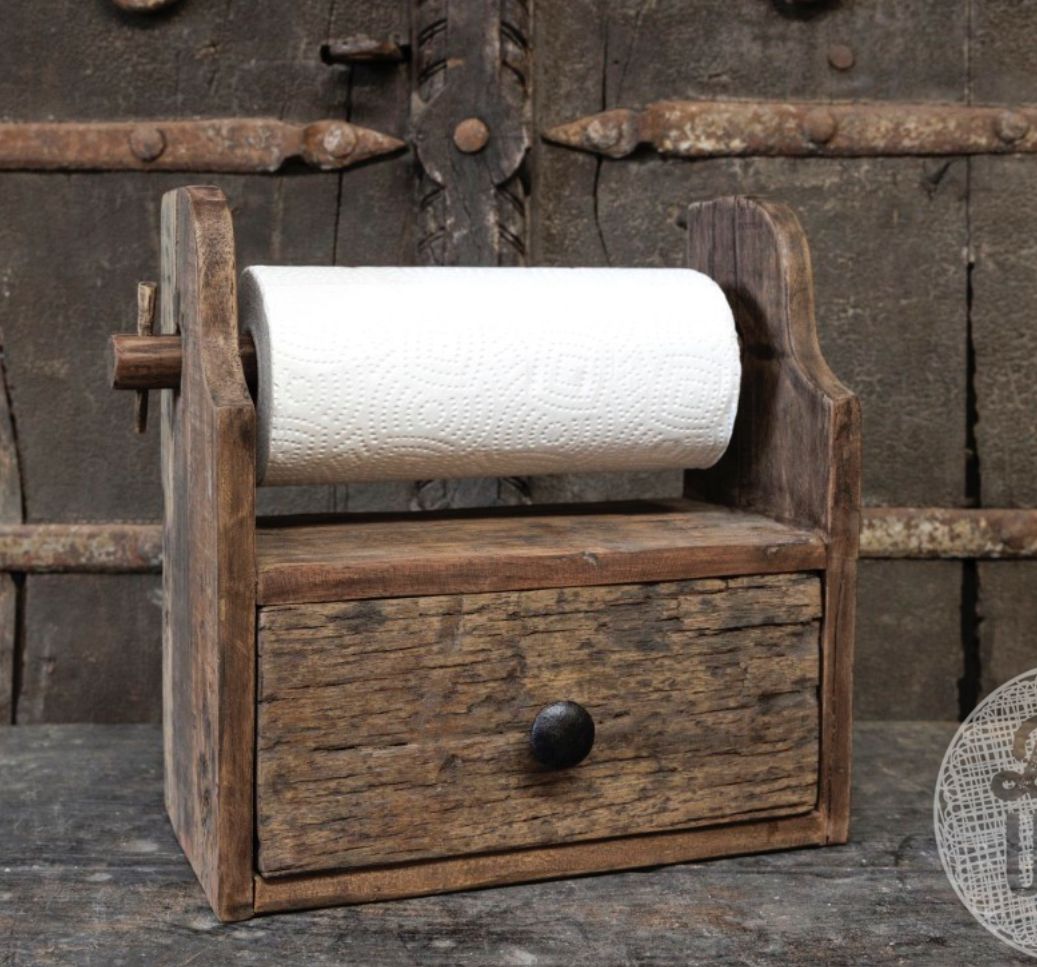 Keukenrolhouder met lade 31x34x15cm