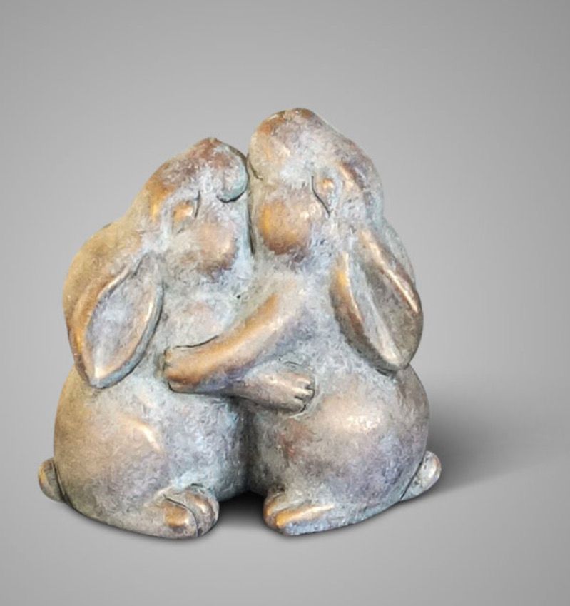 Konijnen in love 16x16cm